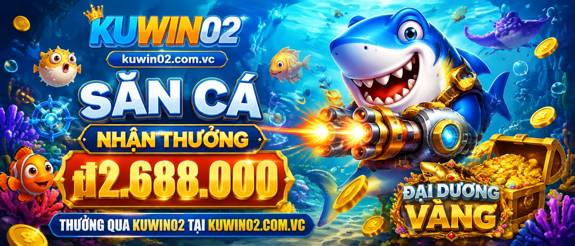 Bắn Cá Đại Dương giao diện đại dương 3D